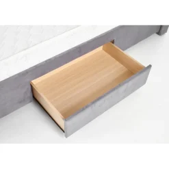 SABRINA velourseng 160x200cm - Grå