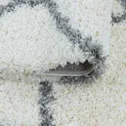 Salsa Rund Shaggy tæppe Skandinavisk - Creme