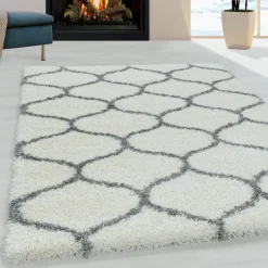 Salsa Shaggy tæppe Skandinavisk - Creme