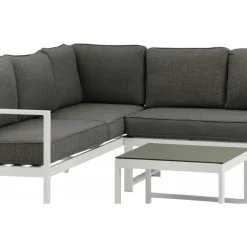 Salvador Have Hjørnesofa Sæt - Grå,Hvid