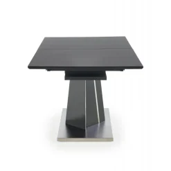 SALVADOR Spisebord med udtræk, - top - MørkeGrå, ben - MørkeGrå