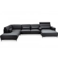 Samsø Læder Hjørnesofa med Chaiselong og open end