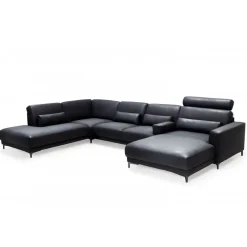 Samsø Læder Hjørnesofa med Chaiselong og open end