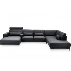 Samsø Læder Hjørnesofa med Chaiselong og open end