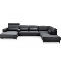 Samsø Læder Hjørnesofa med Chaiselong og open end