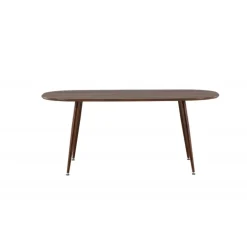 Sanford - 180x90cm Ovalt spisebord - Mørkebrun