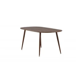 Sanford - 180x90cm Ovalt spisebord - Mørkebrun