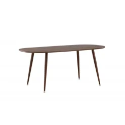 Sanford - 180x90cm Ovalt spisebord - Mørkebrun
