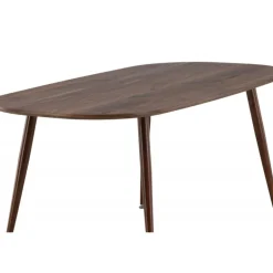 Sanford - 180x90cm Ovalt spisebord - Mørkebrun