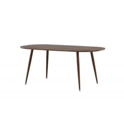 Sanford - 180x90cm Ovalt spisebord - Mørkebrun