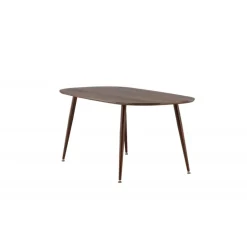Sanford - 180x90cm Ovalt spisebord - Mørkebrun