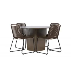 Santa Fe Rund Loungesæt - Havemøbelsæt