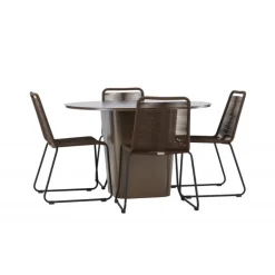 Santa Fe Rund Loungesæt - Havemøbelsæt