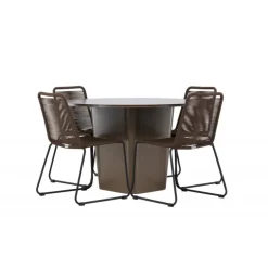 Santa Fe Rund Loungesæt - Havemøbelsæt