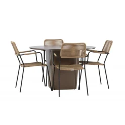 Santa Fe Rund Loungesæt - Havemøbelsæt