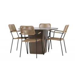 Santa Fe Rund Loungesæt - Havemøbelsæt