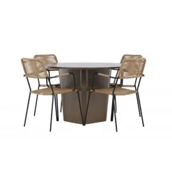 Santa Fe Rund Loungesæt - Havemøbelsæt