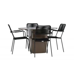 Santa Fe Rund Loungesæt - Havemøbelsæt