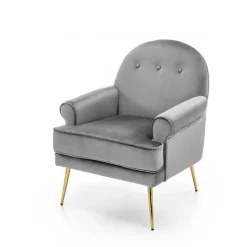 SANTI Lænestol Grå/Guld