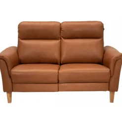 Sæby 2 pers sofa Cognac Lædersofa