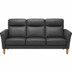 Sæby 3 pers sofa Sort Lædersofa