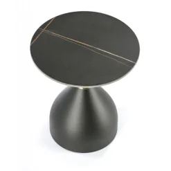 SCALITA sofabord, Sort marmor / Sort / guld