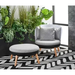 SCANDI fodskammel: Grå, Sort (1 kasse = 1 stk)