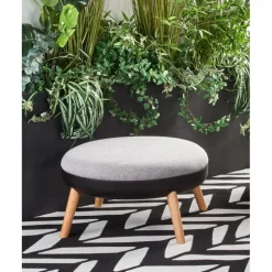 SCANDI fodskammel: Grå, Sort (1 kasse = 1 stk)