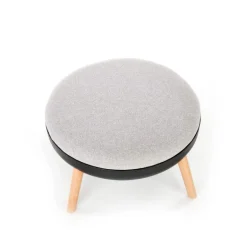 SCANDI fodskammel: Grå, Sort (1 kasse = 1 stk)