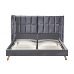 SCANDINO 160x200 seng - Grå Velour