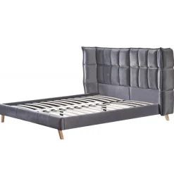 SCANDINO 160x200 seng - Grå Velour