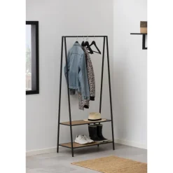 Seaford garderobestativ sort metal