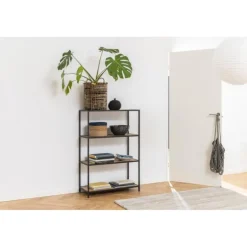 Seaford reol natur - 77 x 35 x H114 cm