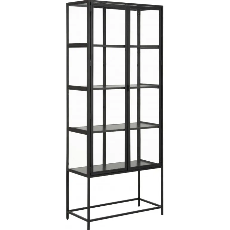 Seaford vitrine sort metal