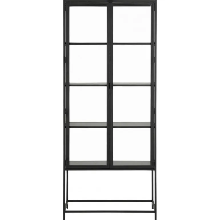 Seaford vitrine sort metal