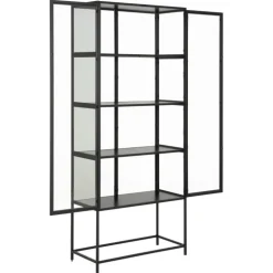Seaford vitrine sort metal