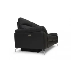 Selesta Recliner 3 pers. lædersofa sort