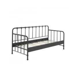 Seng 90 x 200 cm – Bronxx – sort metalseng i industriel stil