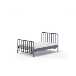Seng 140 x 200 cm – Bronxx, denimblå metal