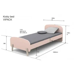 Seng 90 x 200 cm – Kiddy, hvid