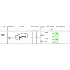 Seng 90 x 200 cm – Lara, hvid