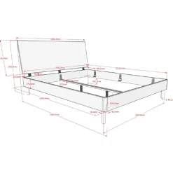 Seng i eg 160 x 200 cm – Forrest Oak