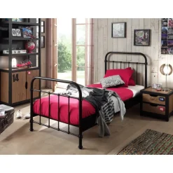 Seng i metal 90 x 200 cm – New York, sort