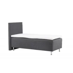 Seng kontinentalseng 90x200 - Mørkegrå