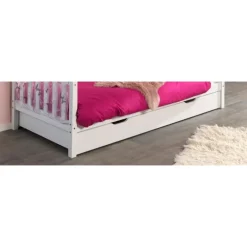 Seng med opbevaring – Dallas underseng 90 x 190 cm, hvid