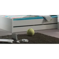 Seng med opbevaring 90 x 190 cm – Lara underseng, hvid