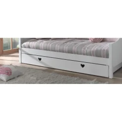 Seng med opbevaring Amori underseng 90 x 190 cm – hvid