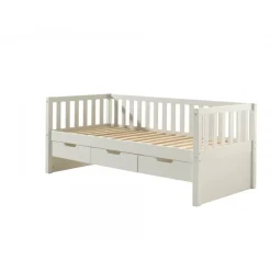 Seng med skuffer 90 x 200 cm – Fritz, hvid