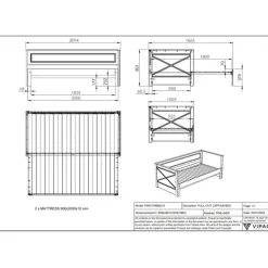 Seng med udtræk 90 x 200 cm – Scott, hvid