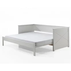 Seng med udtræk 90 x 200 cm – Scott, hvid